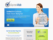 Tablet Screenshot of expressvitals.com